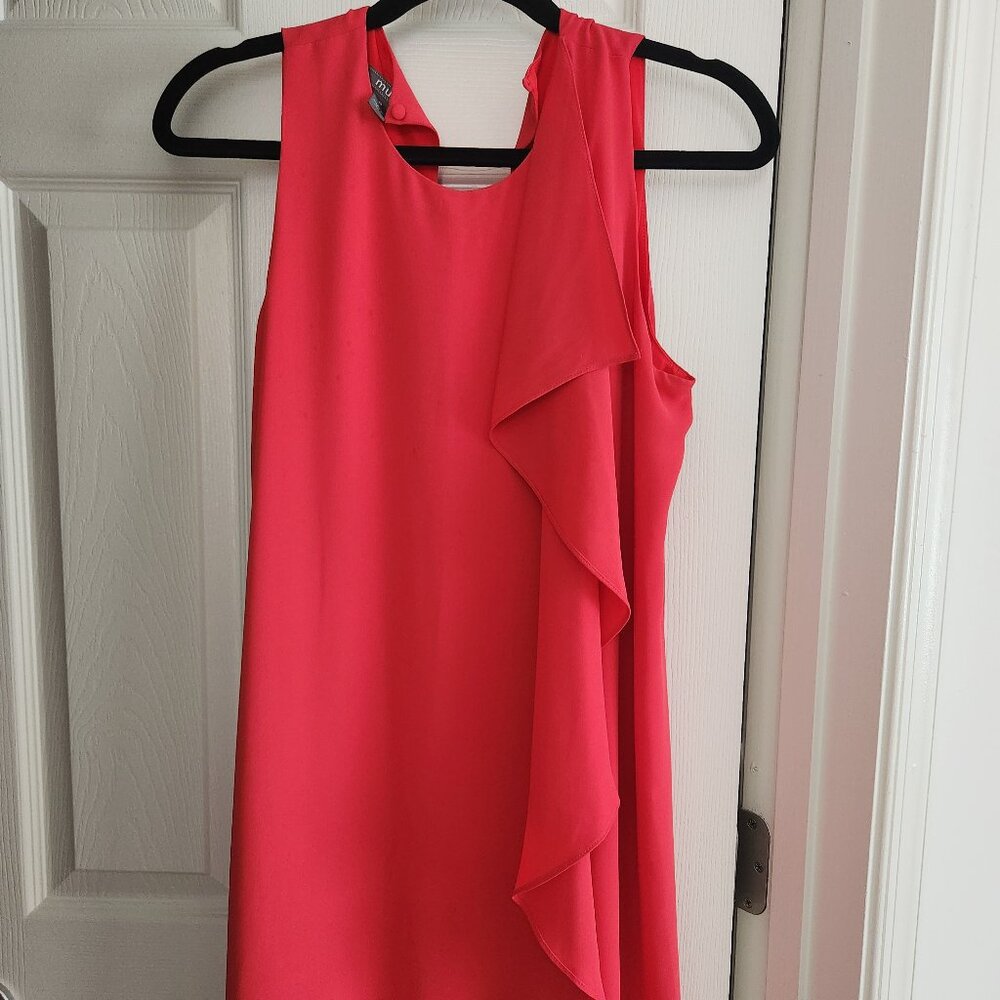 Womens Coral Red knee length dress